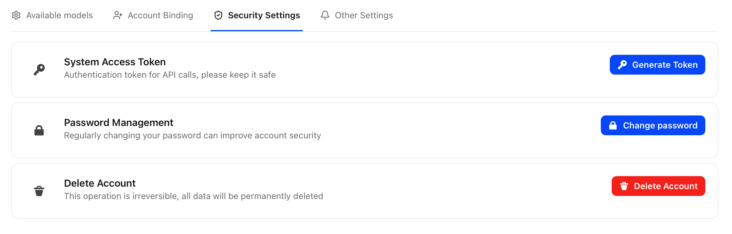 Security Settings